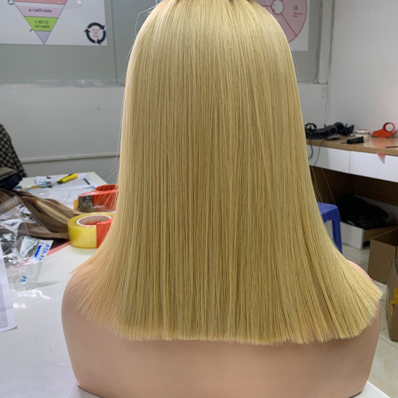 Bone Straight Vietnamese wigs blonde full Hair Extensions Super Double Drawn Bundles Raw Unprocessed Virgin Human Hair