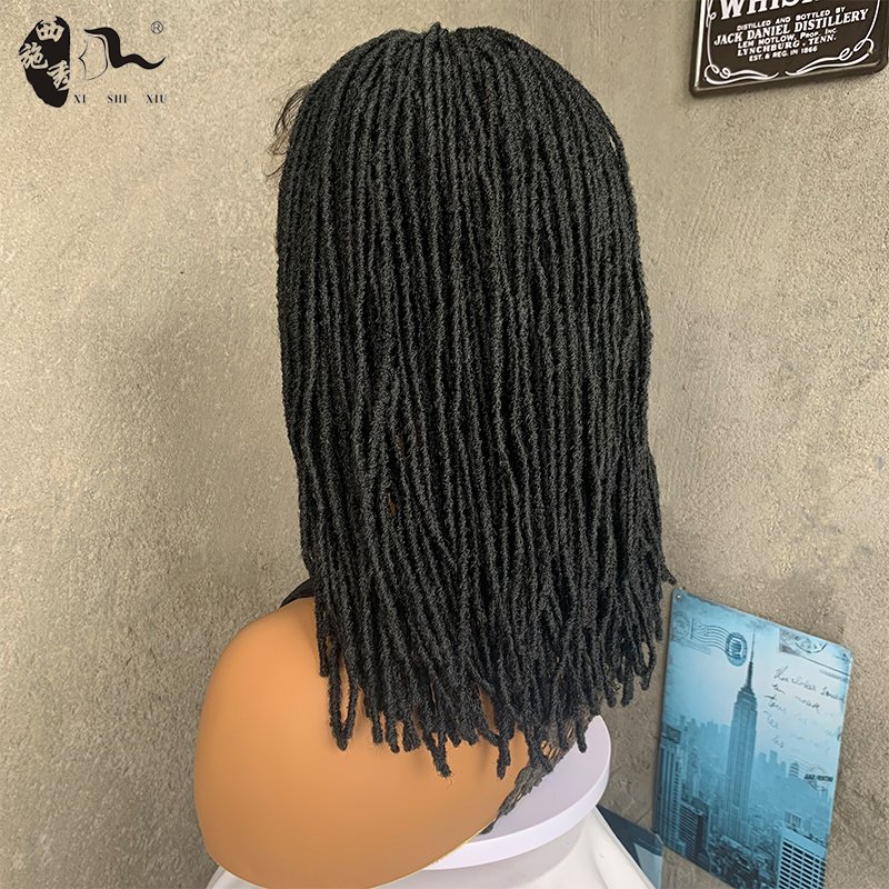 14 inches full lace front Knotless braid wigs with baby hair super long synthetic beauty hair box braid lace Wig for black women