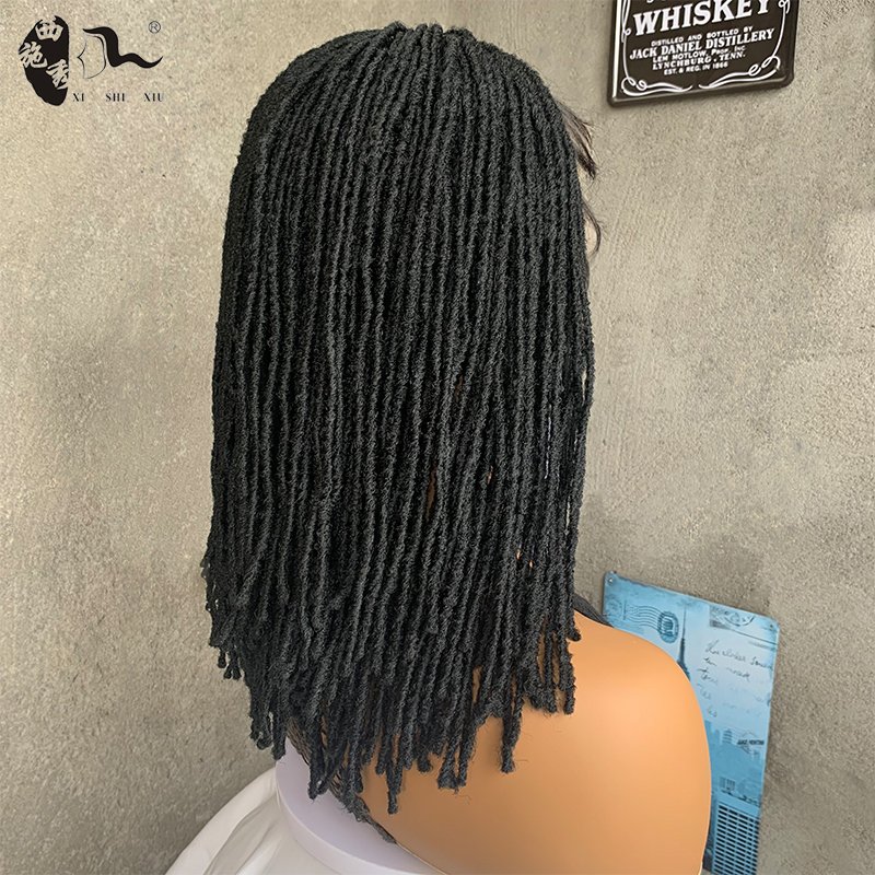 14 inches full lace front Knotless braid wigs with baby hair super long synthetic beauty hair box braid lace Wig for black women