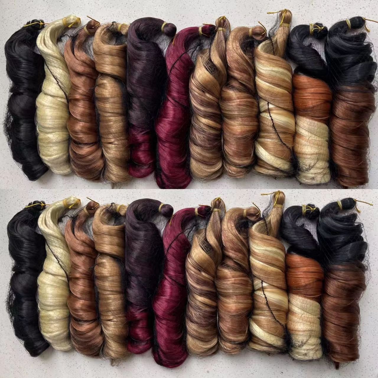 French curl braiding hair extension 24inch length 150gram Mix color attachment wavy loose hair braiding