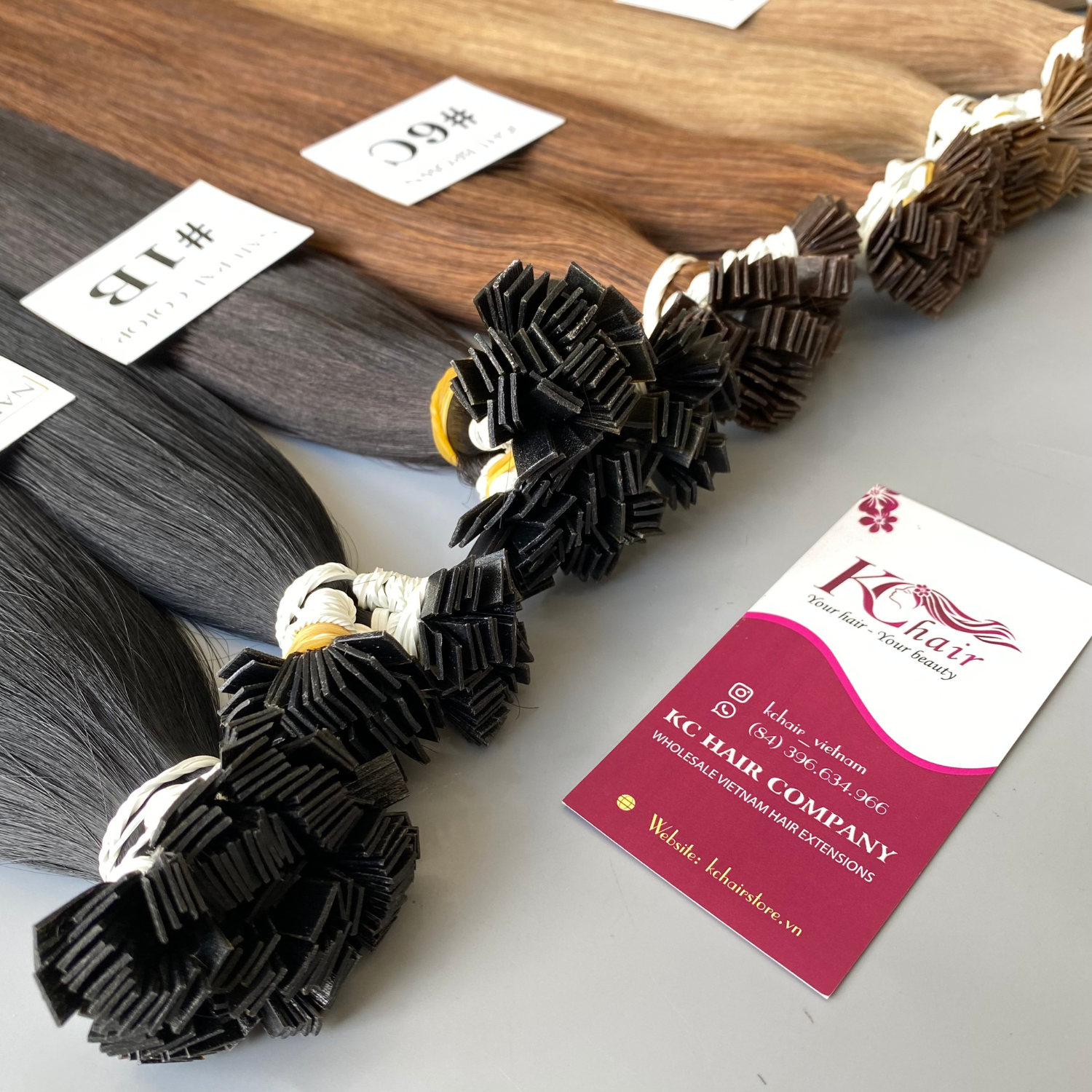 Hot Selling 100% Raw Vietnamese Hair Extensions Raw Hair Bundle Flat Tip From 100% Vietnamese Human Hair