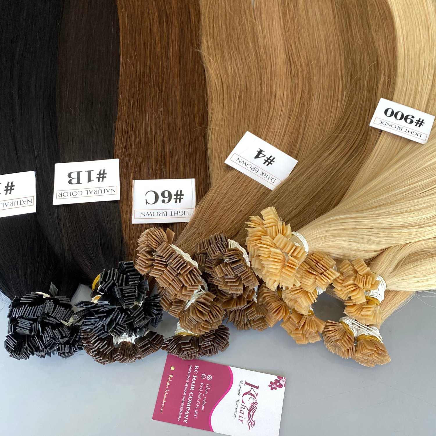 Hot Selling 100% Raw Vietnamese Hair Extensions Raw Hair Bundle Flat Tip From 100% Vietnamese Human Hair