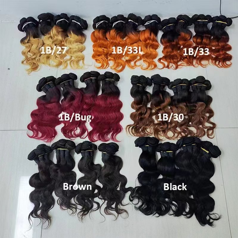 LETSFLY Wholesale 1b/27 Color Human Hair Extension Straight Hair Bundles , Brazilian Human Straight Hair