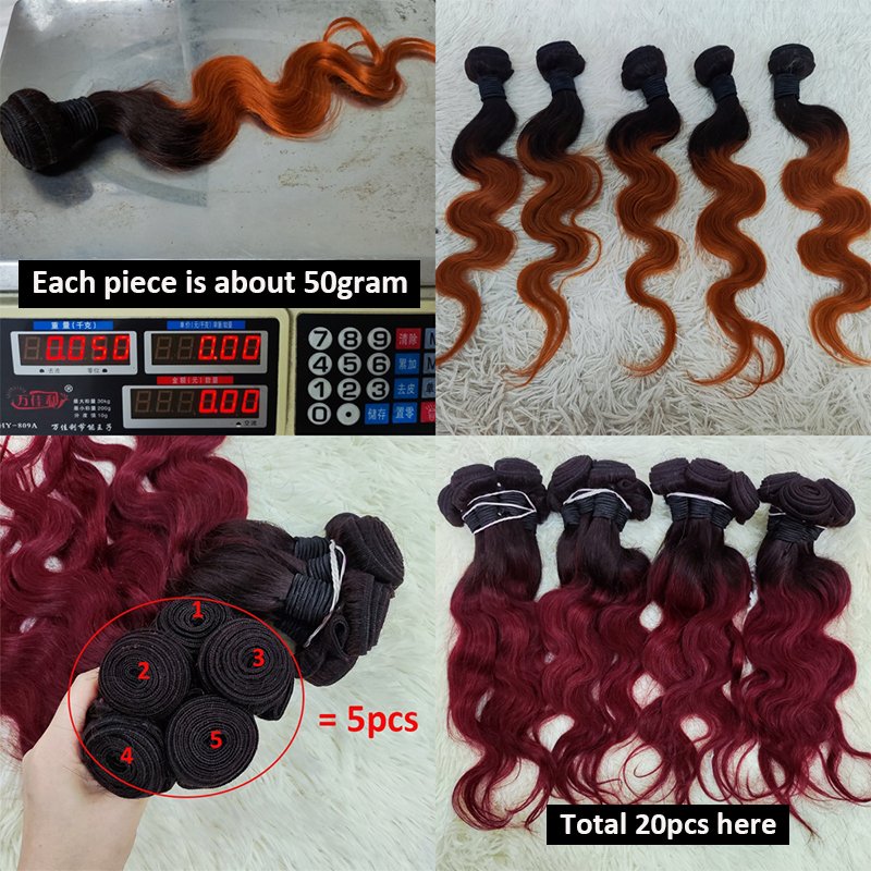 LETSFLY Wholesale 1b/27 Color Human Hair Extension Straight Hair Bundles , Brazilian Human Straight Hair