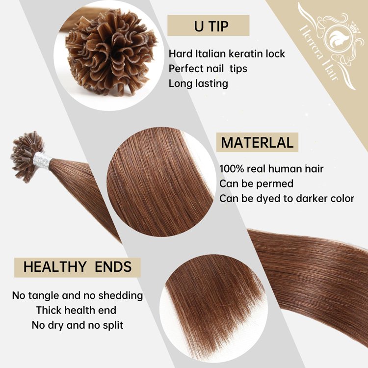 Wholesale European Nail Extension Hair Vendors Cabello Humano Pelucas Keratin U Tip Keratin Real Russian Human Hair Extensions