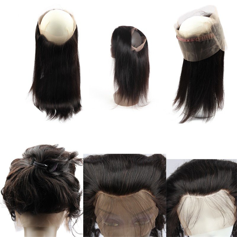 Wholesale Hair Vendors Straight 360 Lace Frontal Closure Virgin Cuticle Aligned Hair Raw Mink Brazilian Human Hair Extensions