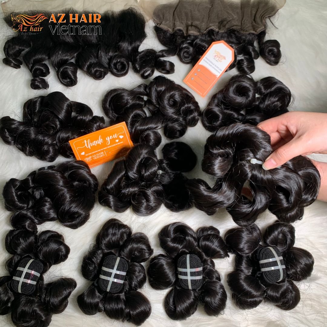Hair Textures High Quality Ocean Wavy Full Cuticle Aligned Remy Human Hair Extensions Pure VietnameseHair Wholesale