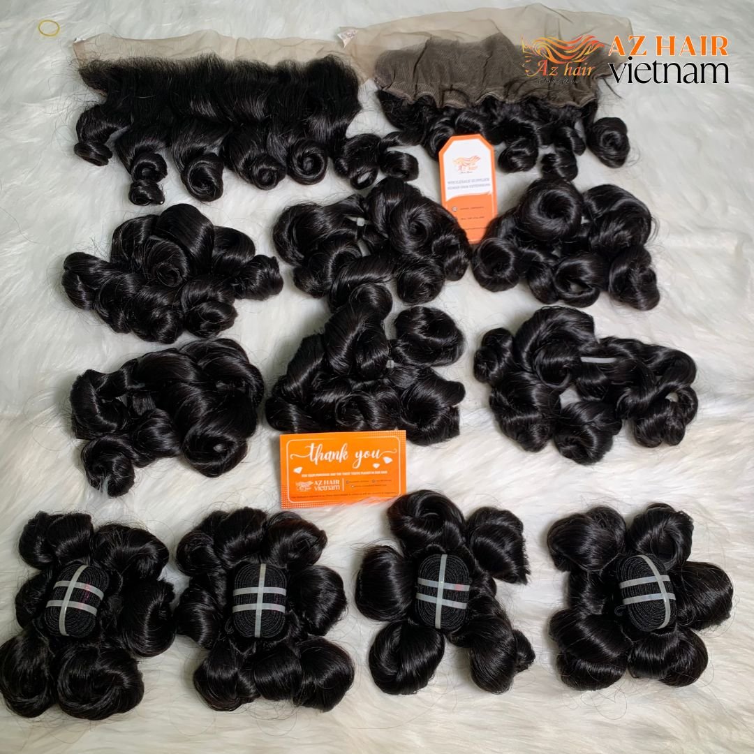 Hair Textures High Quality Ocean Wavy Full Cuticle Aligned Remy Human Hair Extensions Pure VietnameseHair Wholesale