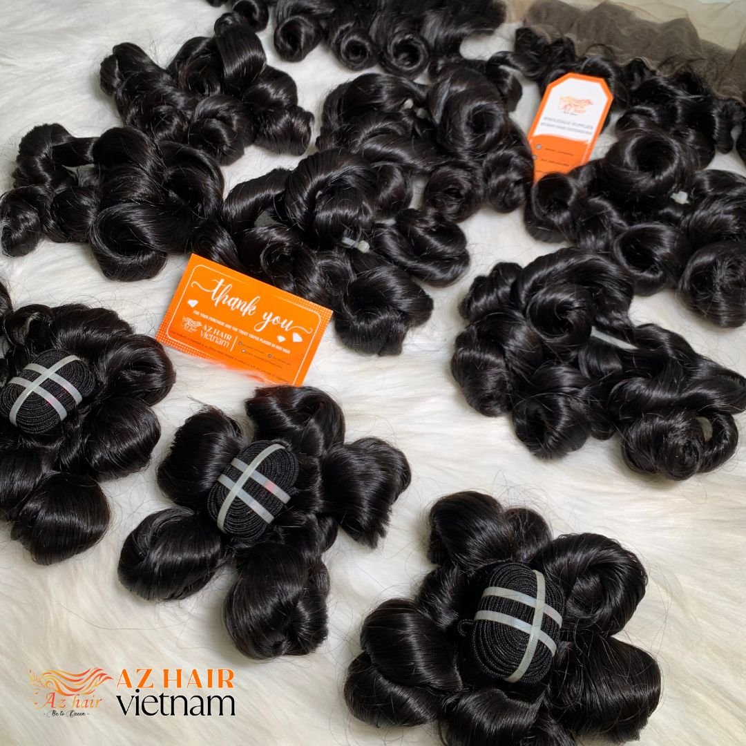Hair Textures High Quality Ocean Wavy Full Cuticle Aligned Remy Human Hair Extensions Pure VietnameseHair Wholesale