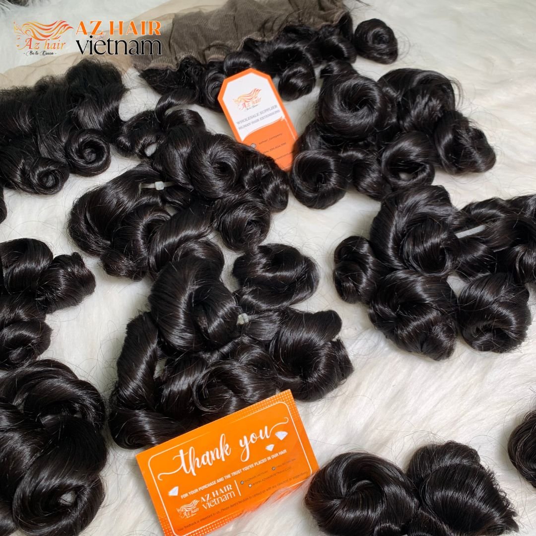 Hair Textures High Quality Ocean Wavy Full Cuticle Aligned Remy Human Hair Extensions Pure VietnameseHair Wholesale