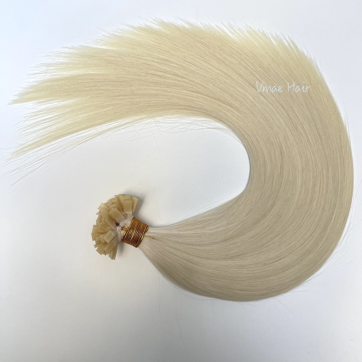 VMAE Russian Straight 60 613 Blond Virgin Cuticle Aligned Remy I K Tips Double Drawn Flat Keratin Tip Human Hair Extensions