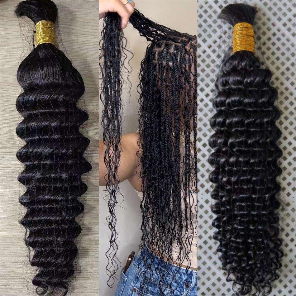 Bulk Human hair Brazilian Cuticle aligned Human Hair Extensions Spanish Curl Bulk Hair Extensions For Black Women Wholesale