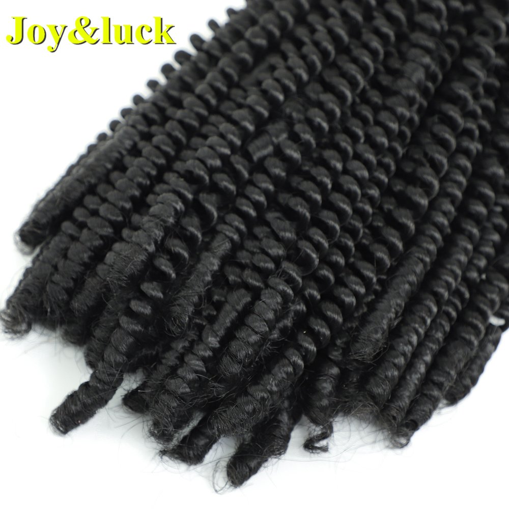 12inch 20Strands Wholesale Price Spring Twist Crochet Braids Short Curly Synthetic Hair Extension Blue Kinky Curly Braiding Hair