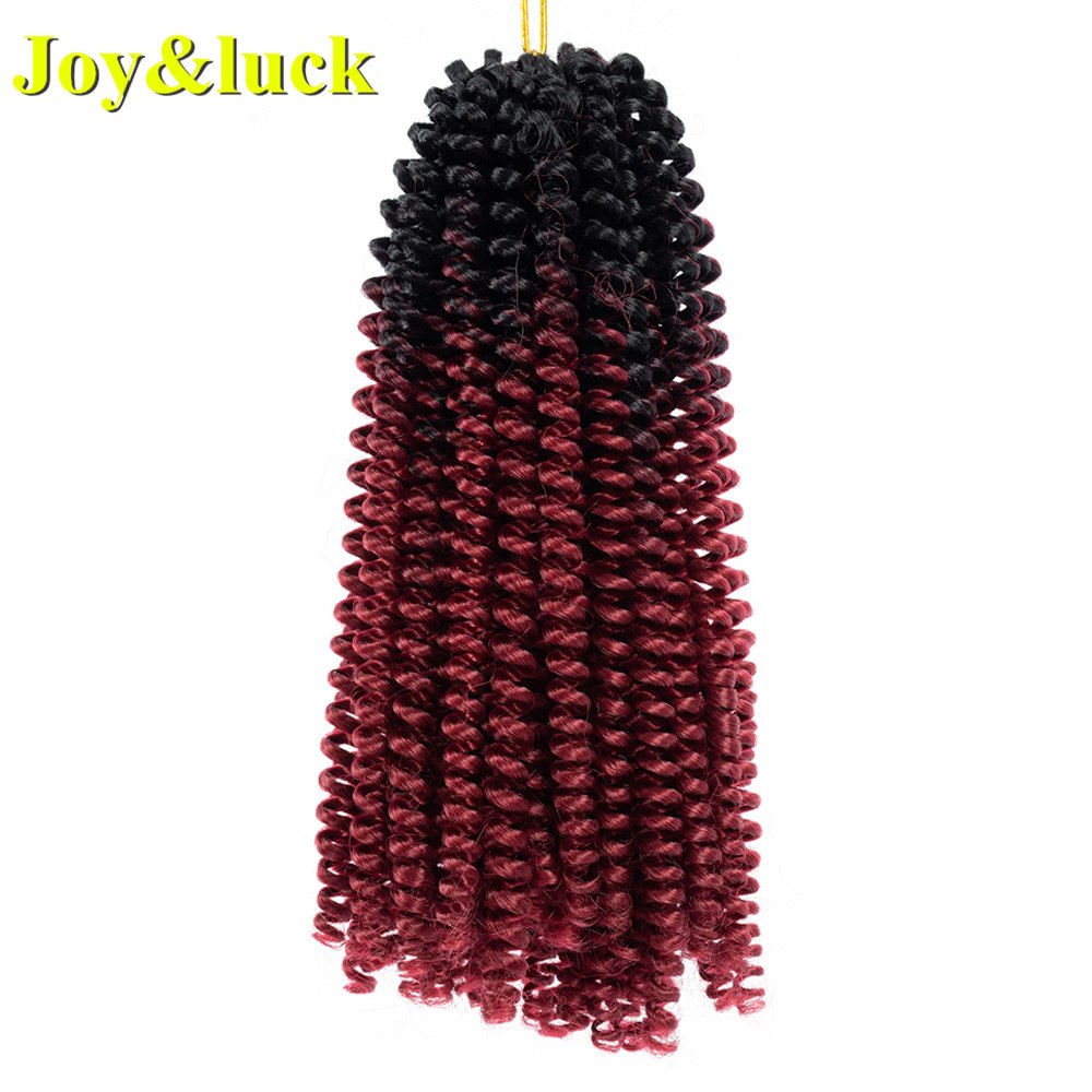 12inch 20Strands Wholesale Price Spring Twist Crochet Braids Short Curly Synthetic Hair Extension Blue Kinky Curly Braiding Hair