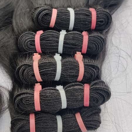 10A Grade Natural Black Human Hair Extension Machine Weft 30 Inches Straight Wave Curl Styles Indian Raw Material