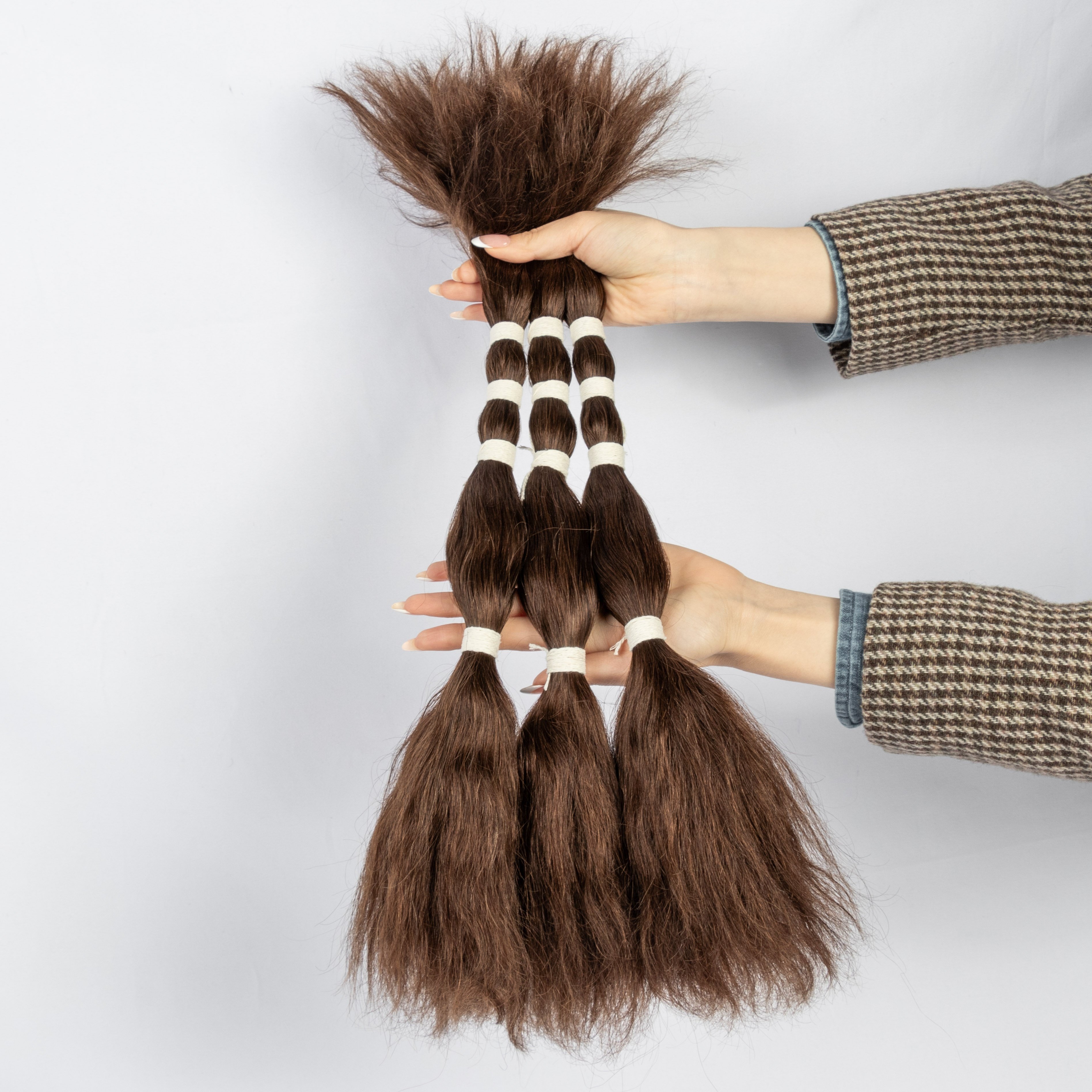Hot Selling Boho Braids Human Hair Extensions 100g Wet and Wavy Bulk Braiding Hair No Weft