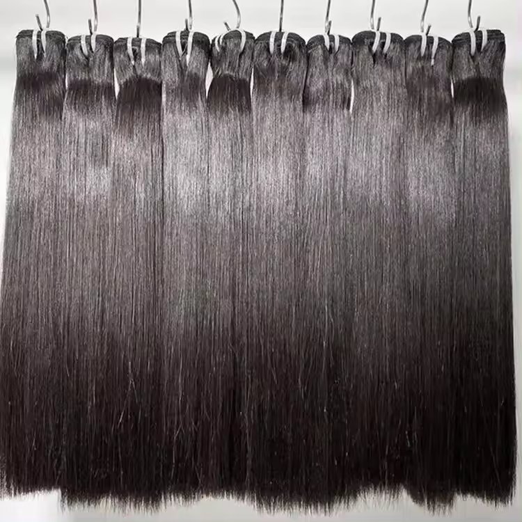Unprocessed Vietnamese Raw Cuticle Intact Hair Bundle Vendors Bulk Double Drawn Weft Virgin Indian Temple Human Hair Extensions