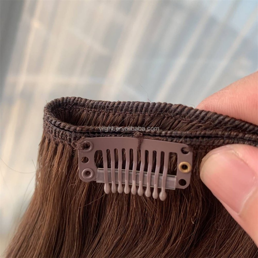 V Light Sell Well 100human High Quality Remy Clip Hair PVC Bag Human Hair Extension Chinese Hair Body Wave Bundles 50g
