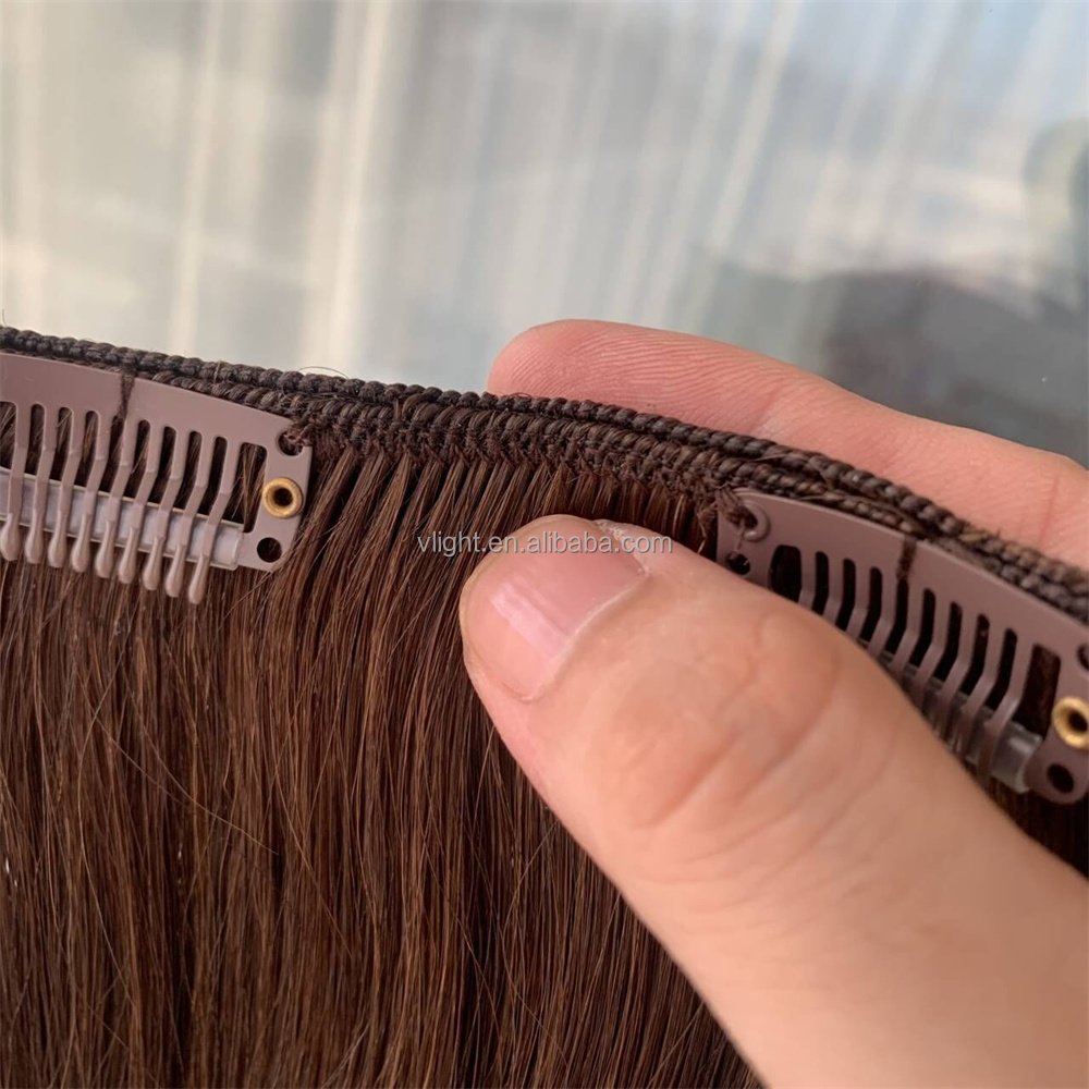V Light Sell Well 100human High Quality Remy Clip Hair PVC Bag Human Hair Extension Chinese Hair Body Wave Bundles 50g