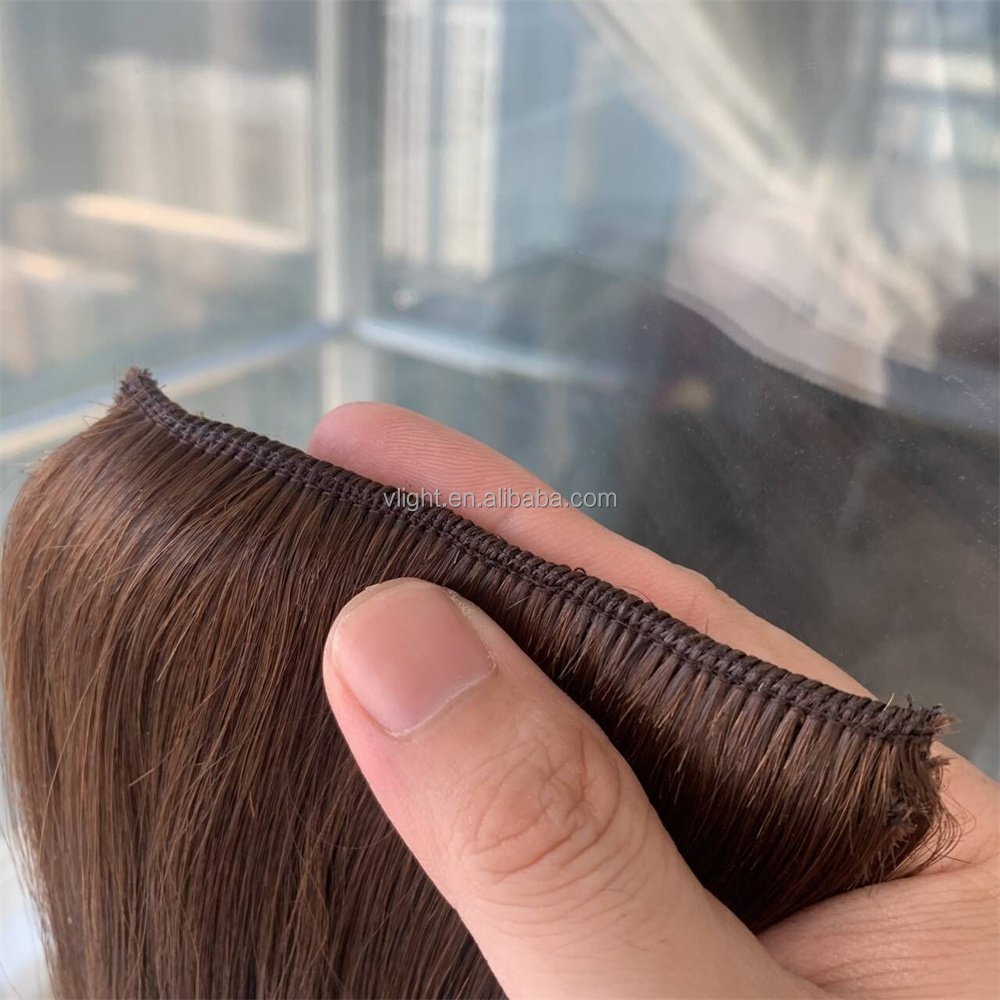 V Light Sell Well 100human High Quality Remy Clip Hair PVC Bag Human Hair Extension Chinese Hair Body Wave Bundles 50g