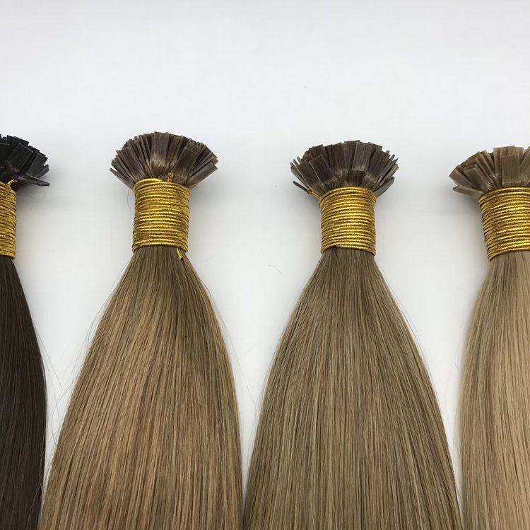 1B# 2# 4# european salon quality virgin cuticle aligned human hair 14'' 16'' 18''natural shiny straight flat tip hair extensions