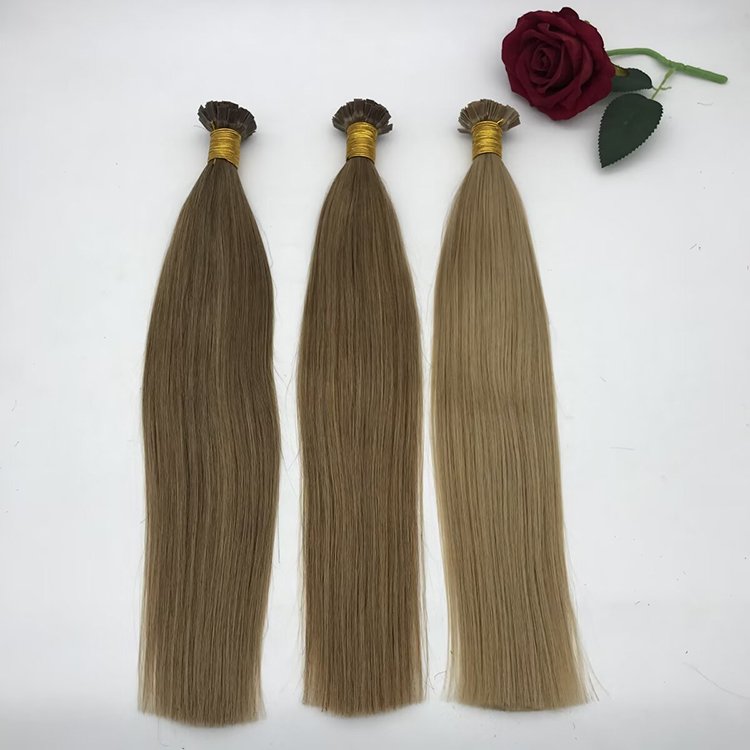 1B# 2# 4# european salon quality virgin cuticle aligned human hair 14'' 16'' 18''natural shiny straight flat tip hair extensions