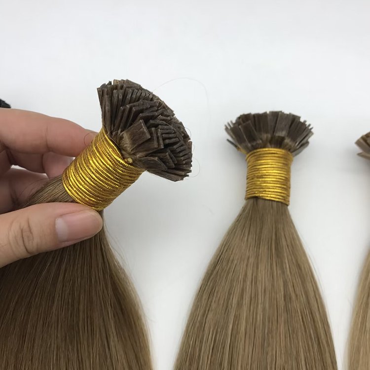1B# 2# 4# european salon quality virgin cuticle aligned human hair 14'' 16'' 18''natural shiny straight flat tip hair extensions