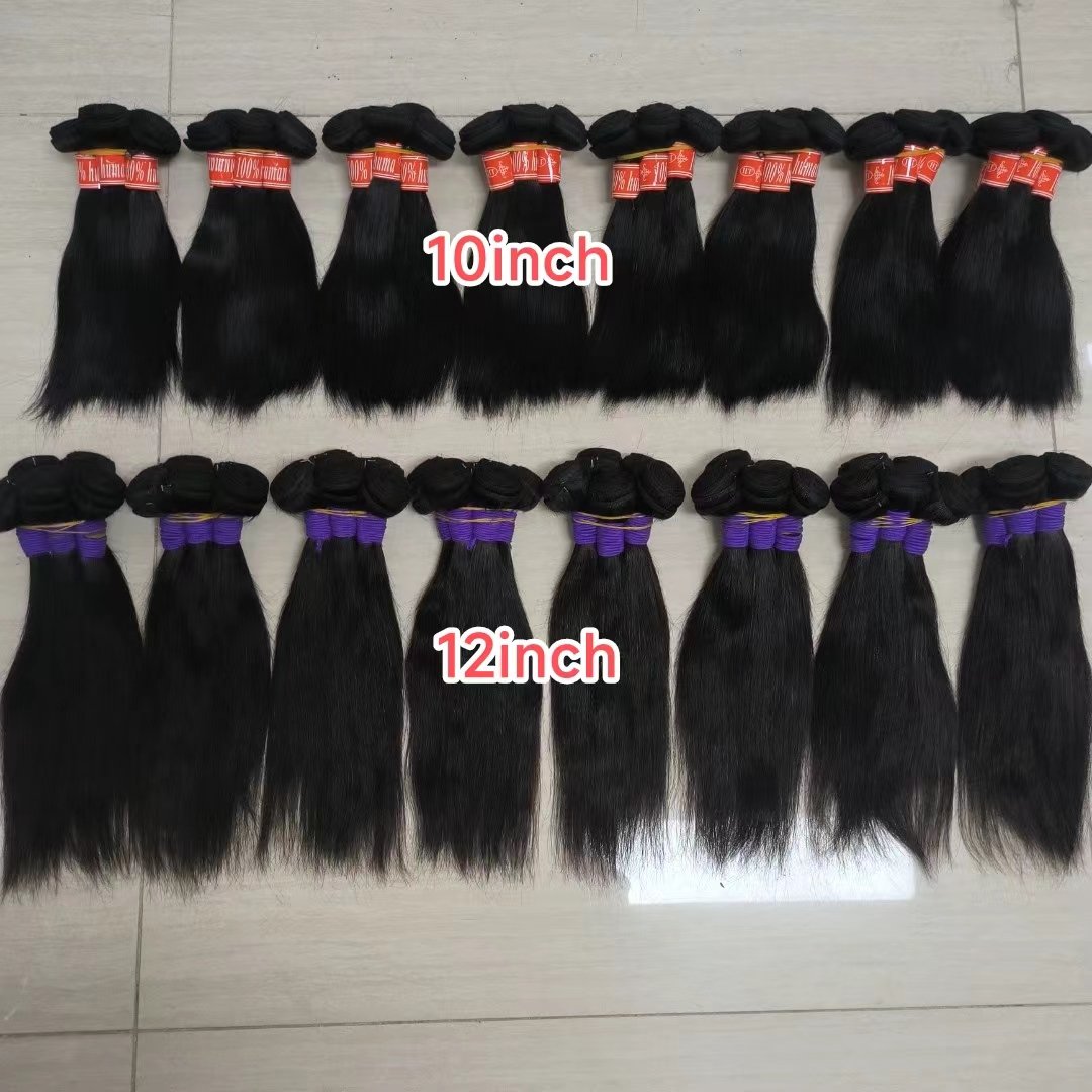 Letsfly Wholesale 10-24inch Straight 100% Human Hair Bundles 20pcs Brazilian Virgin Hair 8A Grade Natural Human Hair Extensions