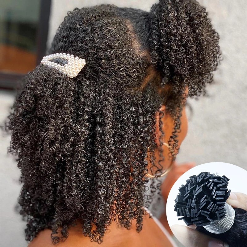 Raw cuticle aligned Hair,factory wholesale kinky curly braiding Microlinks i tips Itip grey i tip human Hair Extensions