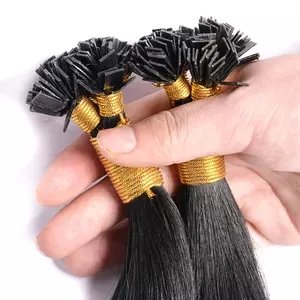 Raw cuticle aligned Hair,factory wholesale kinky curly braiding Microlinks i tips Itip grey i tip human Hair Extensions