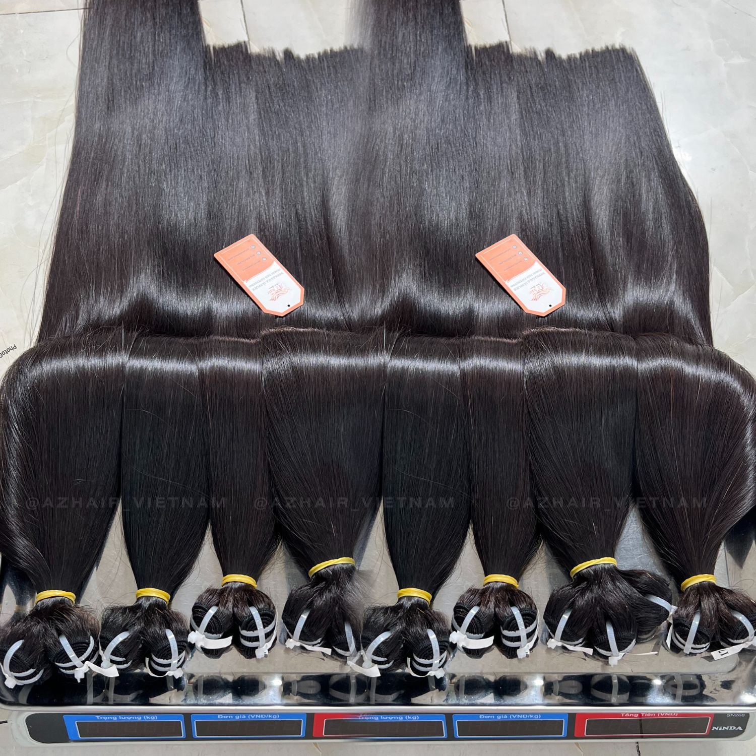 Bone Straight Natural Black Color Weft Super Double Drawn Cuticle Aligned 100% Vietnamese Human Hair Extensions Cheapest