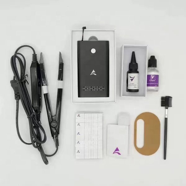 NO HURT Hair Led U V human hair extensions U V light cure adhesive LED lamp invisible hair extension system resin gel