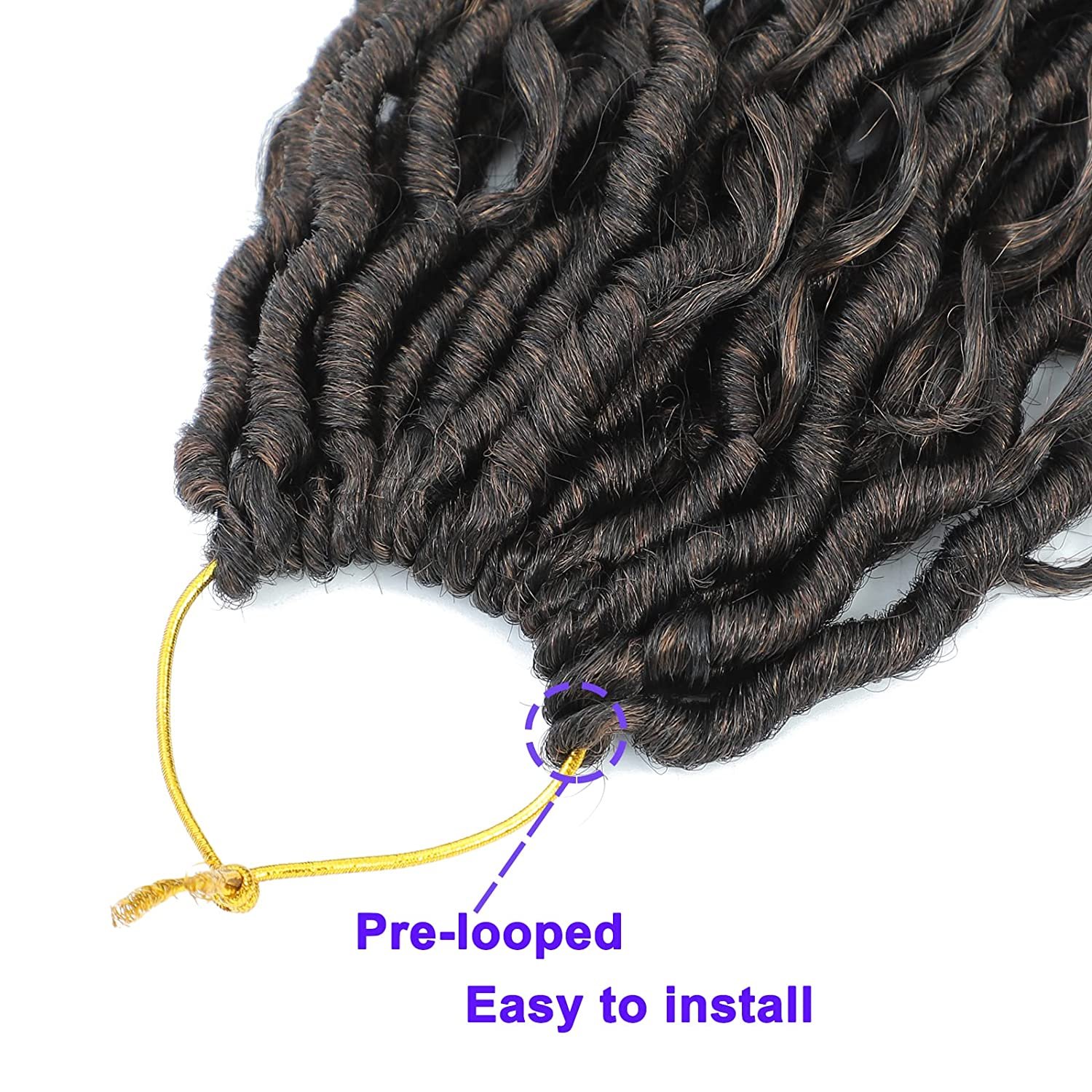 Goddess Locs Crochet Hair Faux Locs Crochet Hair for Women Pre Looped River Locs Crochet Hair with Curly Ends Synthetic