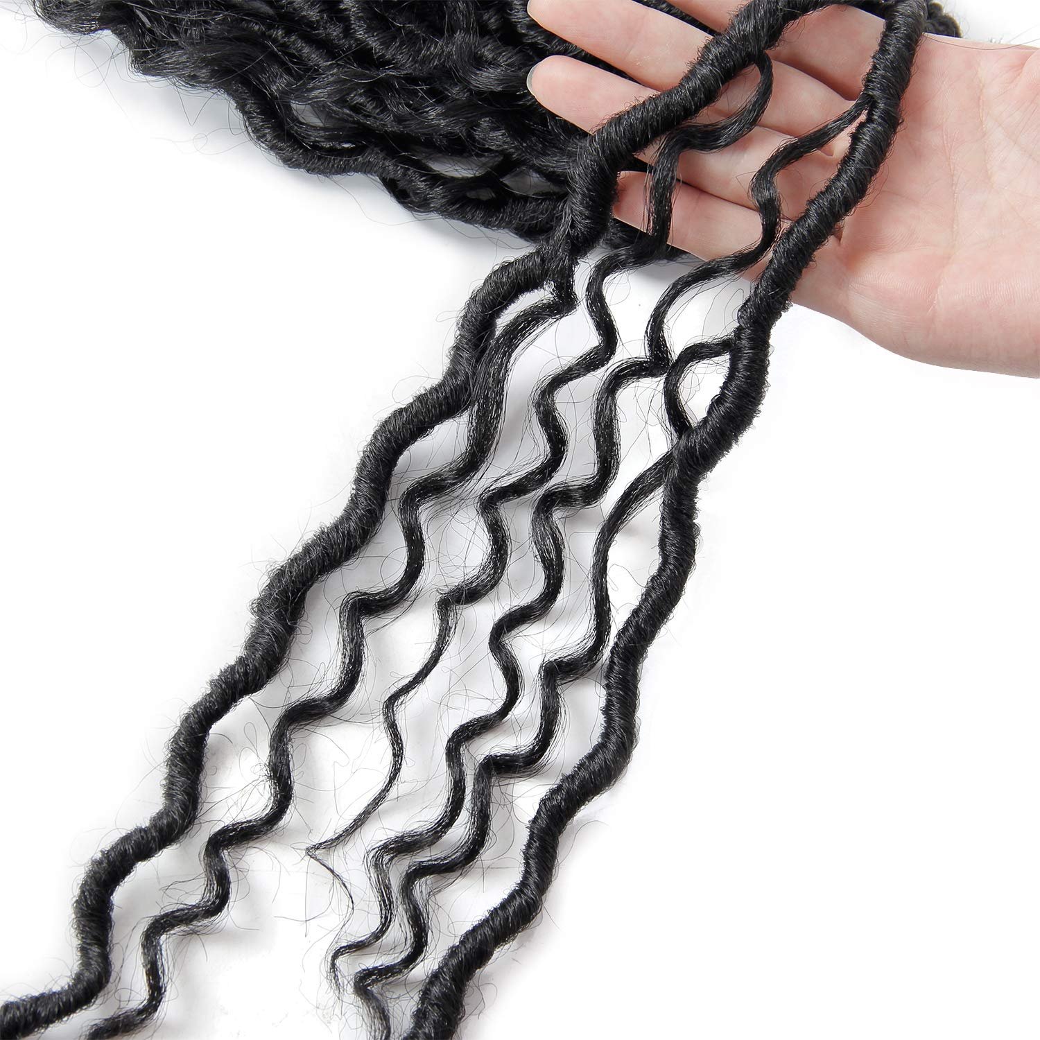 Goddess Locs Crochet Hair Faux Locs Crochet Hair for Women Pre Looped River Locs Crochet Hair with Curly Ends Synthetic