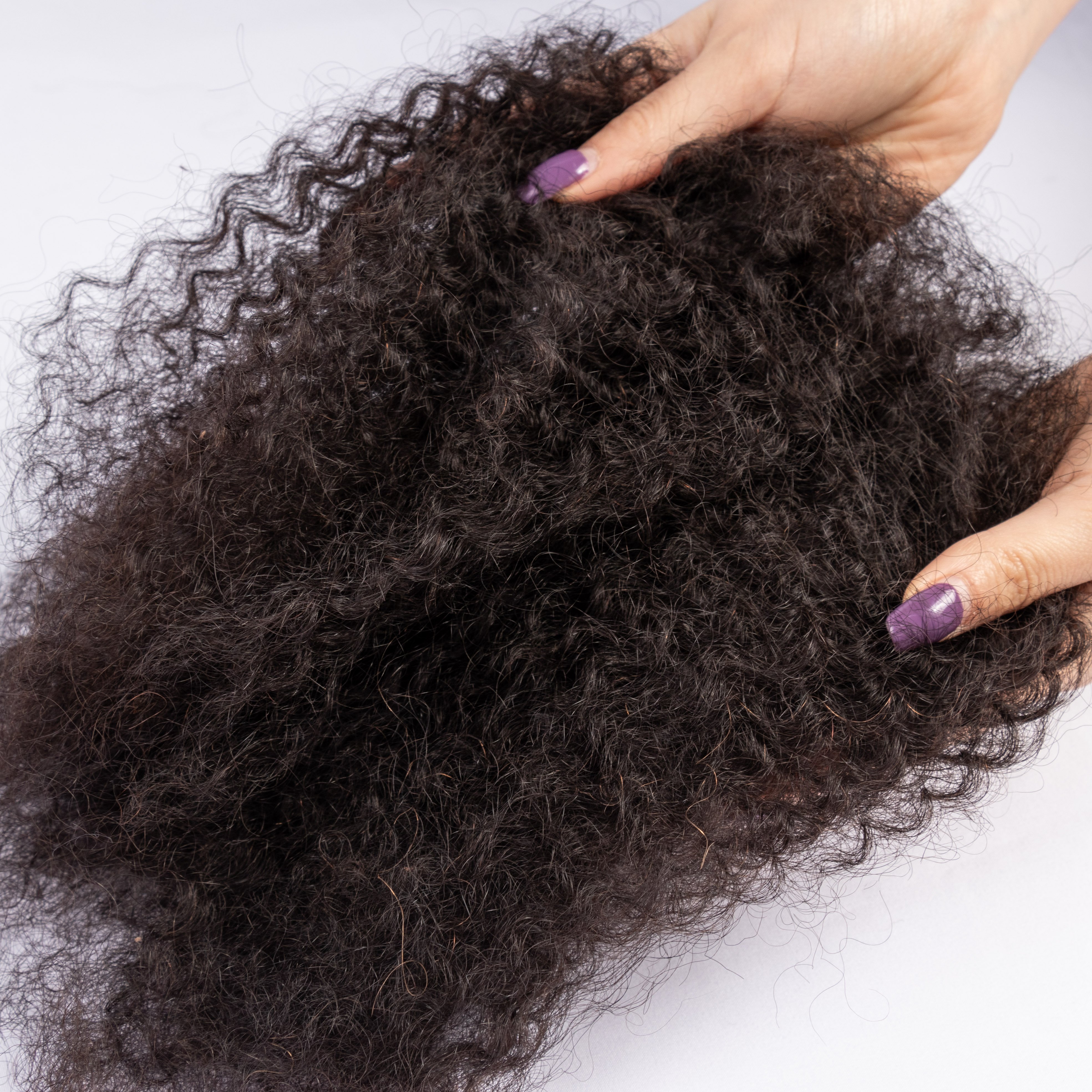 Shoumei 100% Raw Brazilian Human Hair Natural Black Afro Kinky Bulk Human Hair For Microtwist