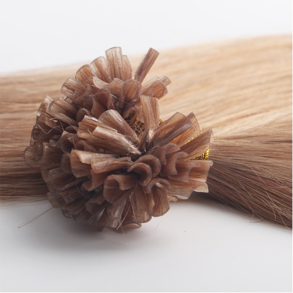 Wholesale Thick ends Double Drawn Italian Keratin Micro Nail U tips Pre-bonded Virgin Remy Russian Human Hair Extension
