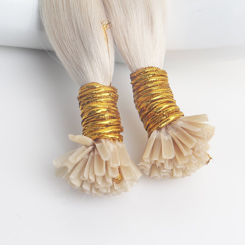 Wholesale Thick ends Double Drawn Italian Keratin Micro Nail U tips Pre-bonded Virgin Remy Russian Human Hair Extension