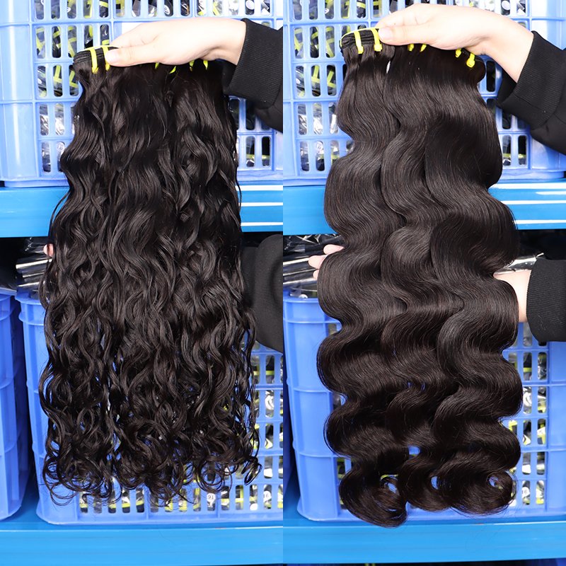 Wholesale Brazilian Water Wave Human Hair Extension Bundles Vendor 12A Raw Virgin Cuticle Aligned Body Wave Human Hair Bundles