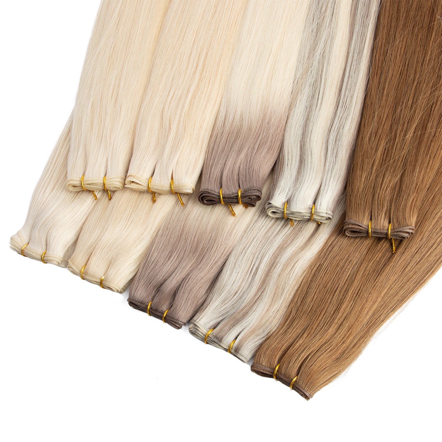 Burmese Raw Donor Straight Hair Bundle+ Invisible Genius Weft+Flat Weft+Tape In Remy Virgin Human Hair Extensions Injection