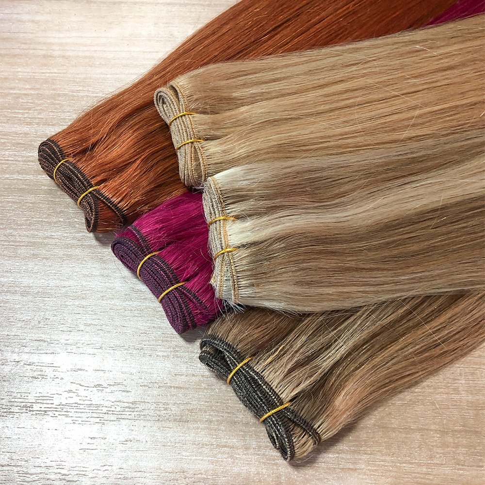 Burmese Raw Donor Straight Hair Bundle+ Invisible Genius Weft+Flat Weft+Tape In Remy Virgin Human Hair Extensions Injection