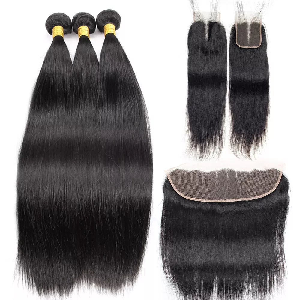 Wholesale cheap bulk extension natural brazilian human hair bundles with closure
