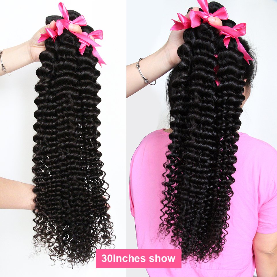 Cheap Deep Curly Wave Remy Indian Cuticle Aligned Virgin Human Hair Extension Double Weft Human Hair Bundles Weave In Stock