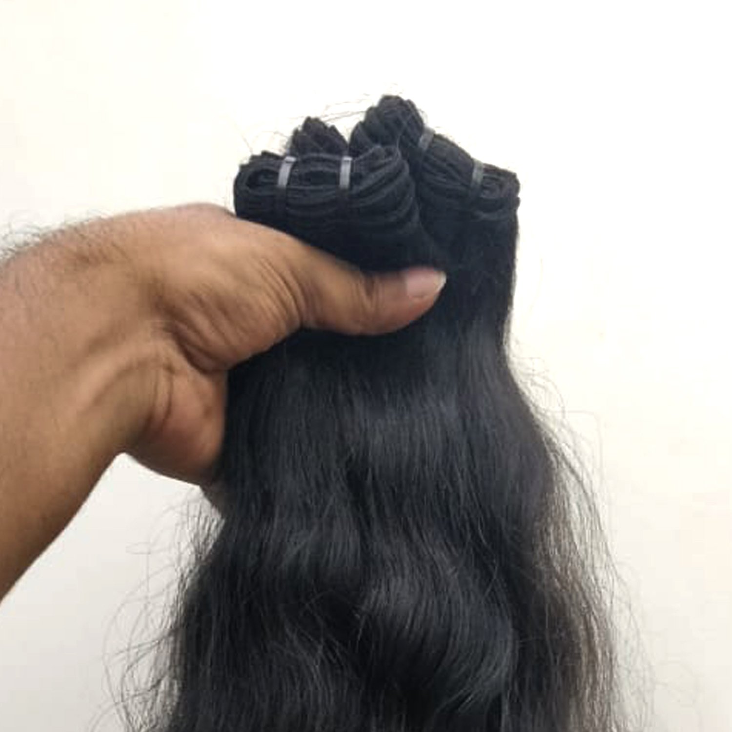 Transparent Premium Quality Raw Indian Temple Human Hair Extensions South Indian Single Donor Hair Wave Style HD Swiss Bundled