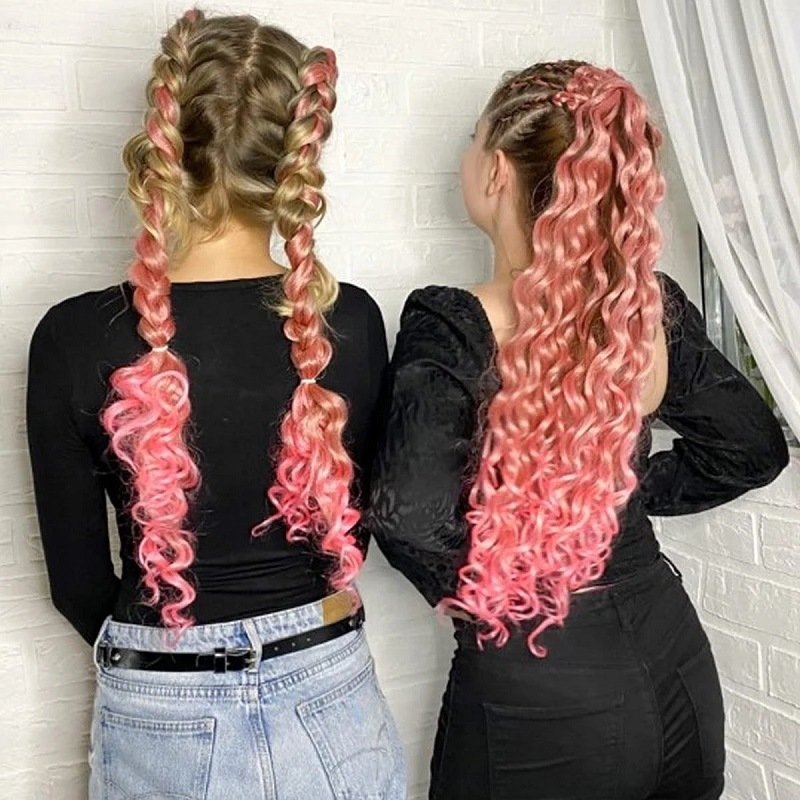 Synthetic Hair Fiber Wig Crochet Hair Extensions Hawaii Ocean Deep Wave Braiding Hair Wigs
