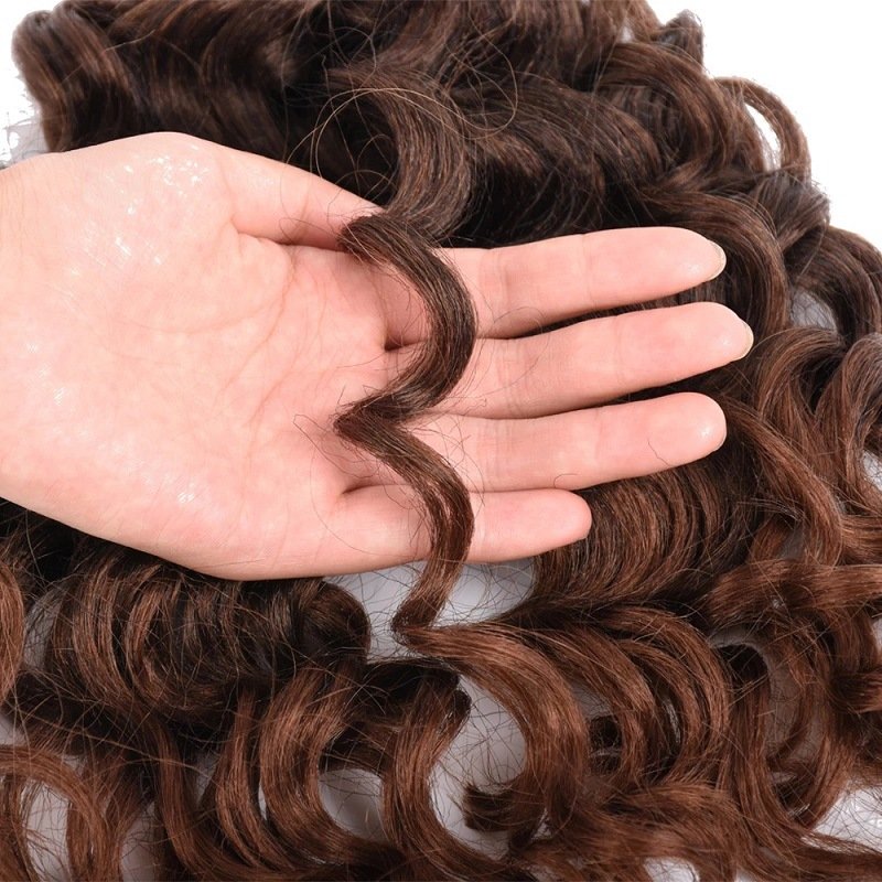 Synthetic Hair Fiber Wig Crochet Hair Extensions Hawaii Ocean Deep Wave Braiding Hair Wigs