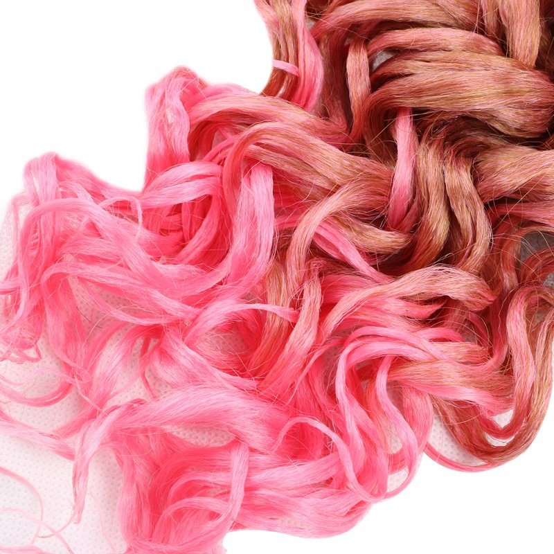 Synthetic Hair Fiber Wig Crochet Hair Extensions Hawaii Ocean Deep Wave Braiding Hair Wigs