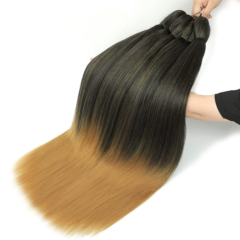 26 Inch Pre-Stretched Ez Braids Bulk Synthetic Yaki Colored Ombre Easy Braid Pre-Stretched Braiding Hair for Woman