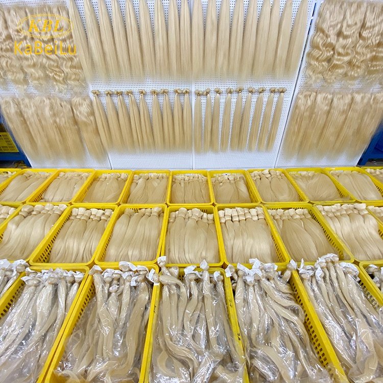 100% Raw remy cuticle honey blonde human hair extension hair , 613 virgin platinum blonde hair bundle wholesale