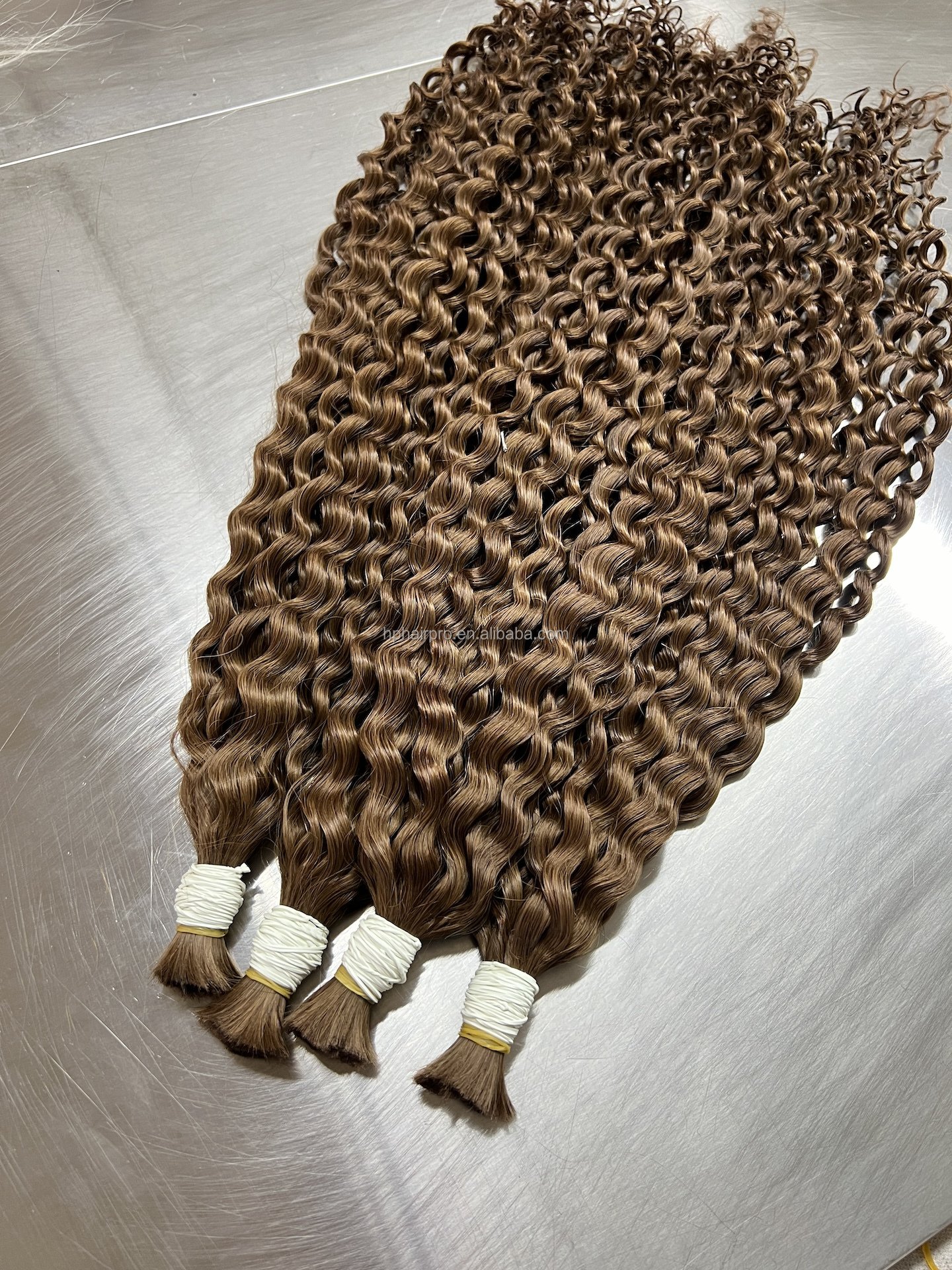 Hair Extension Vendors Virgin Bundles In Bulk High Quality Slavic Human Braiding Hair Bulk No Weft Curly Texture
