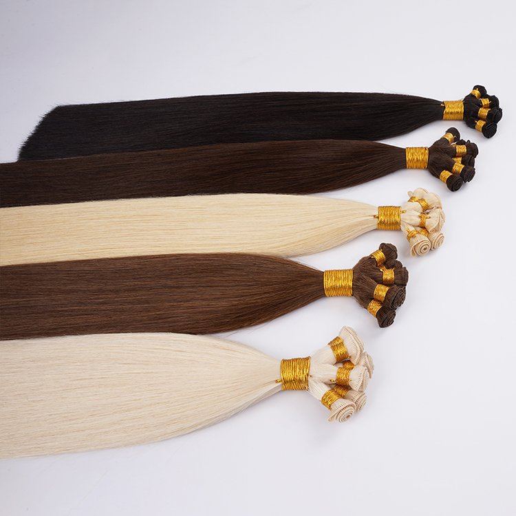 New Hand-Tied Wefts Invisible Weft Weave Human Hair Extensions Vendors New Design Seamless Weft extension